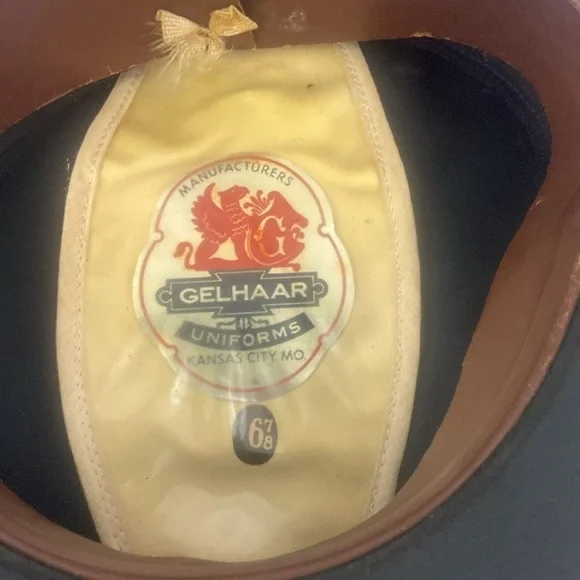 Vintage Fire Department Firefighter Dress Hat Cap 6 7/8 - Picture 9 of 9